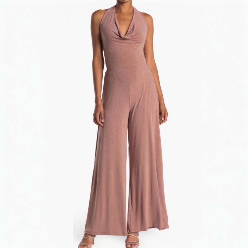 WISHLIST Dark Pink Halter Neck Jumpsuit Size M